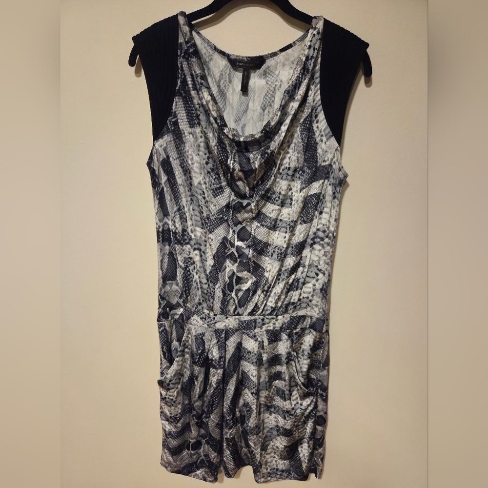 BCBGMaxAzria Black and White Patterned  Dress Size Small